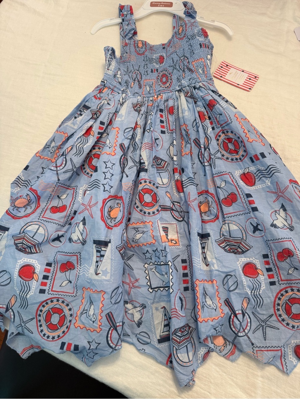 Tommy Bahama Blue Nautical Print Girls Sundress